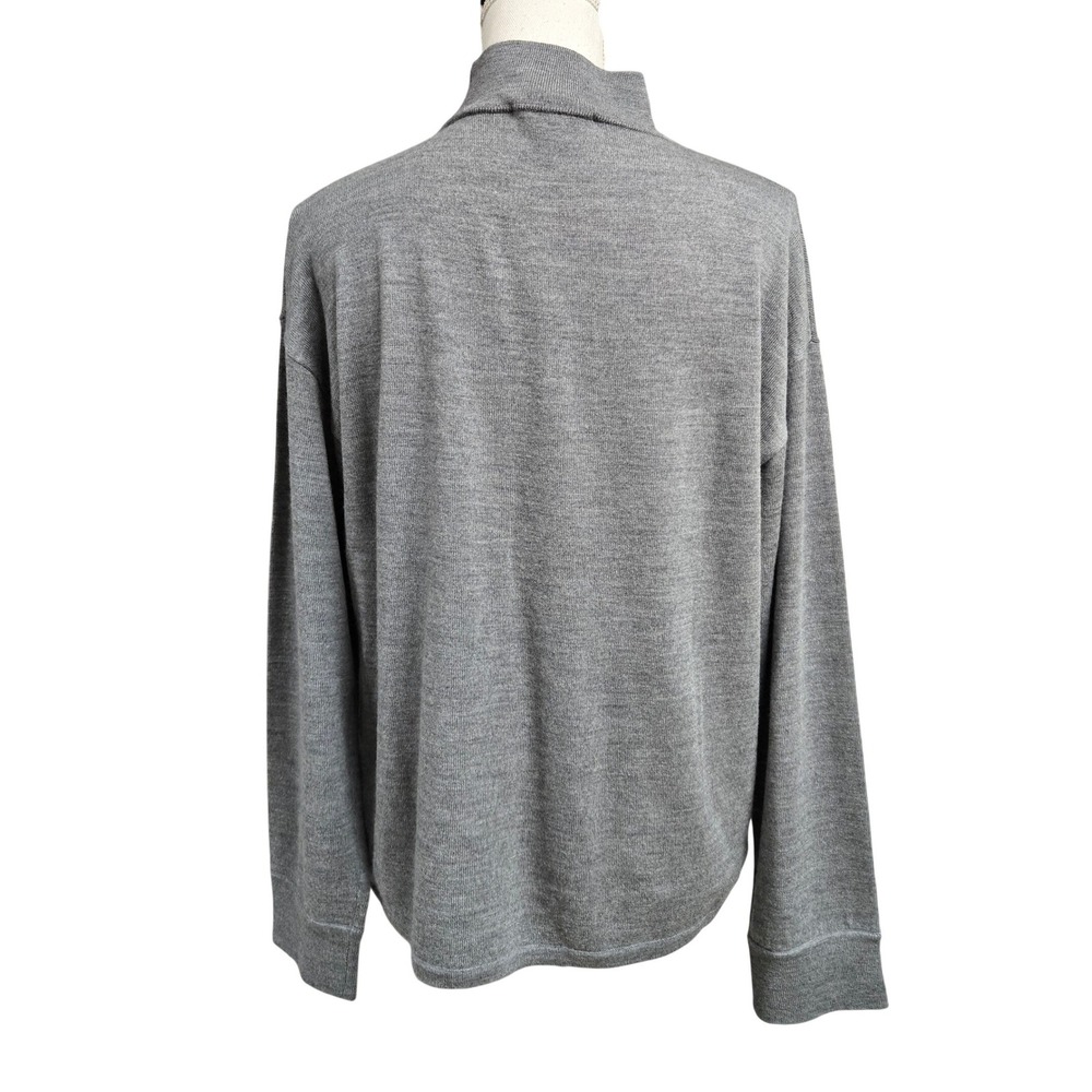 Gentle Herd Gray 100% Merino Wool Mock Neck Sweater Womens Size M - Picture 2 of 9